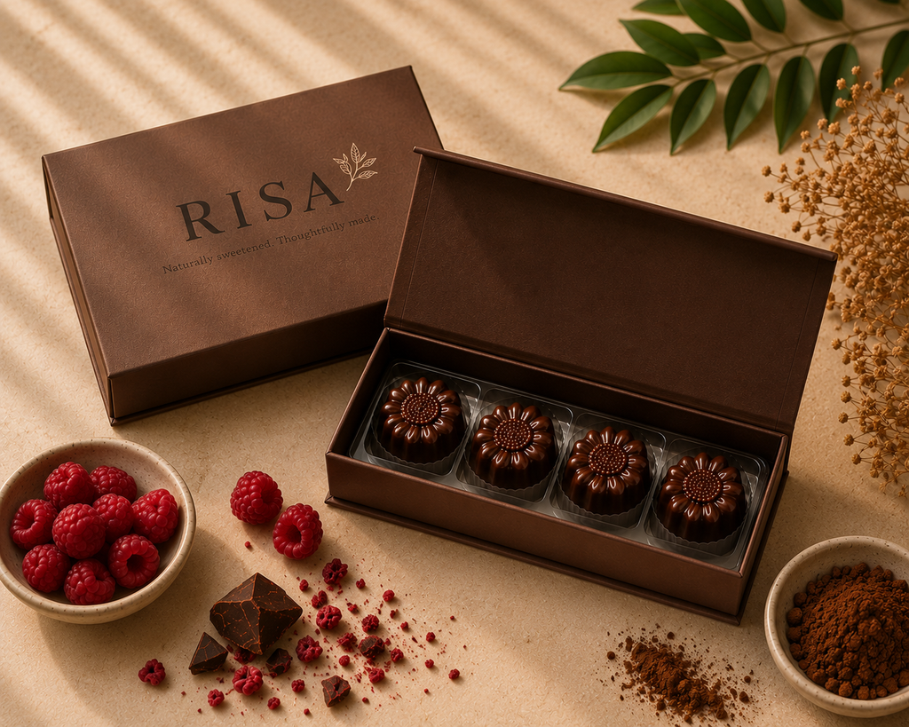 Raspberry Date | Dark Chocolate | 4-Pack